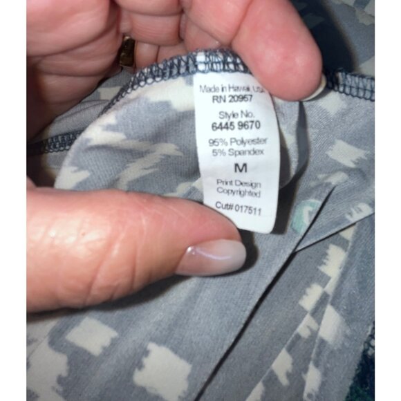 Tori Richard Honolulu Hawaii Racerback Maxi Dress Blue Sleeveless M Geometric - Picture 7 of 8